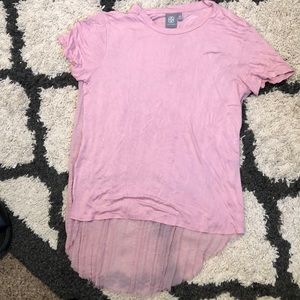 Blush shirt with accordion back.